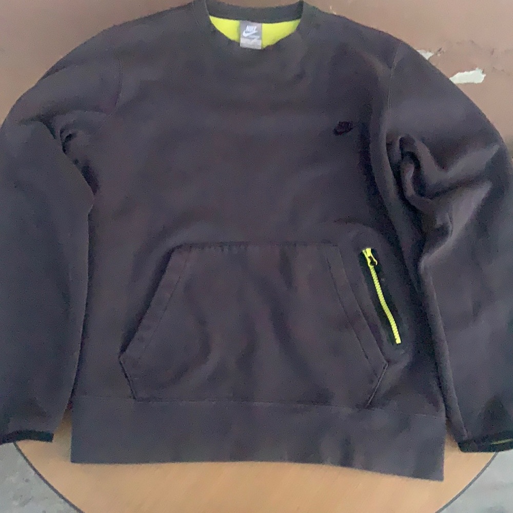 Vintage Nike Sweatshirt Gray/Yellow Size. Large